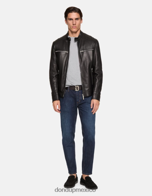 azul DONDUP hombres vaqueros Brighton de denim elástico con corte carrot vestir D0VXD566
