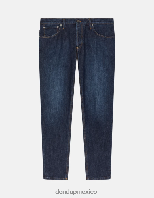 azul DONDUP hombres vaqueros Brighton de denim elástico con corte carrot vestir D0VXD566