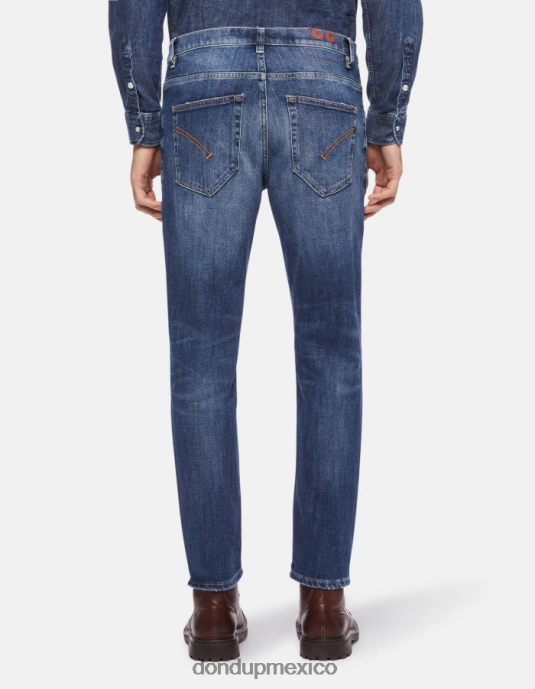 azul DONDUP hombres vaqueros Brighton de denim elástico con corte carrot vestir D0VXD629