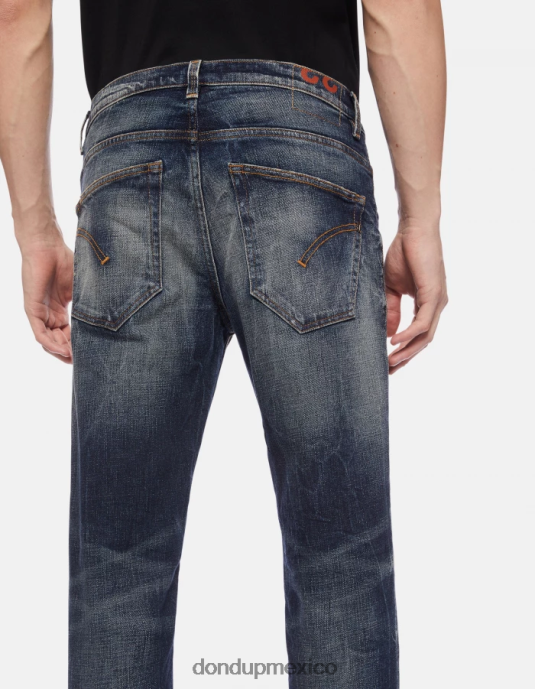 azul DONDUP hombres vaqueros Brighton de denim elástico con corte carrot vestir D0VXD658