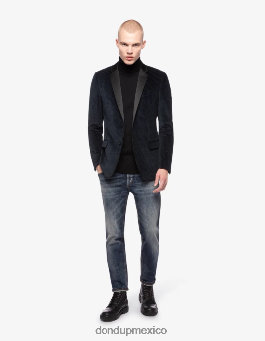 azul DONDUP hombres vaqueros Brighton de denim elástico con corte carrot vestir D0VXD658