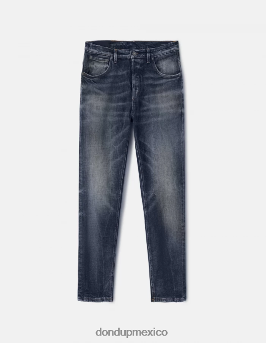 azul DONDUP hombres vaqueros Brighton de denim elástico con corte carrot vestir D0VXD658