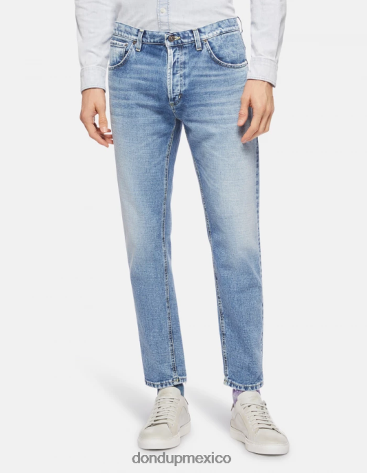 azul DONDUP hombres vaqueros Brighton de denim rígido con corte carrot vestir D0VXD652