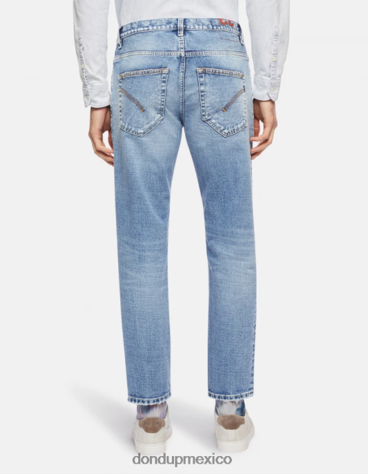 azul DONDUP hombres vaqueros Brighton de denim rígido con corte carrot vestir D0VXD652