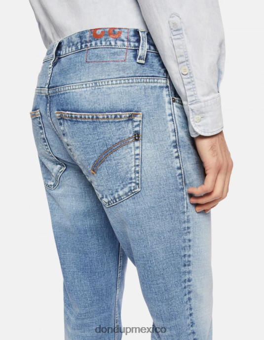 azul DONDUP hombres vaqueros Brighton de denim rígido con corte carrot vestir D0VXD652