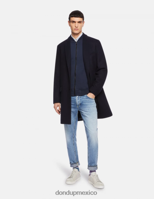 azul DONDUP hombres vaqueros Brighton de denim rígido con corte carrot vestir D0VXD652