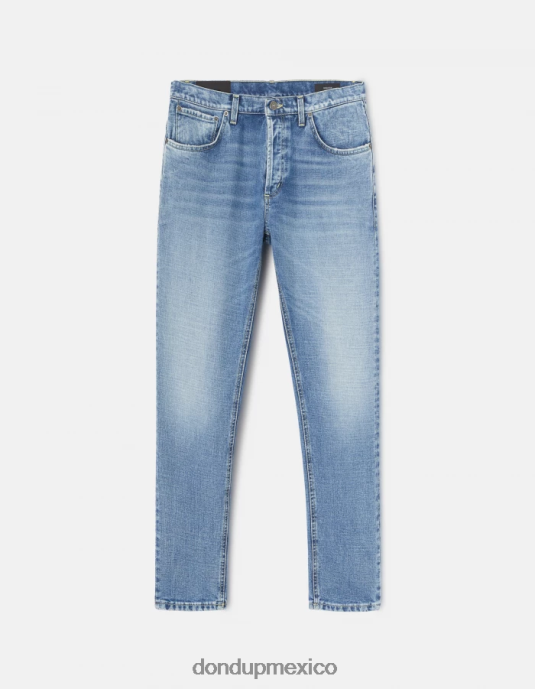 azul DONDUP hombres vaqueros Brighton de denim rígido con corte carrot vestir D0VXD652