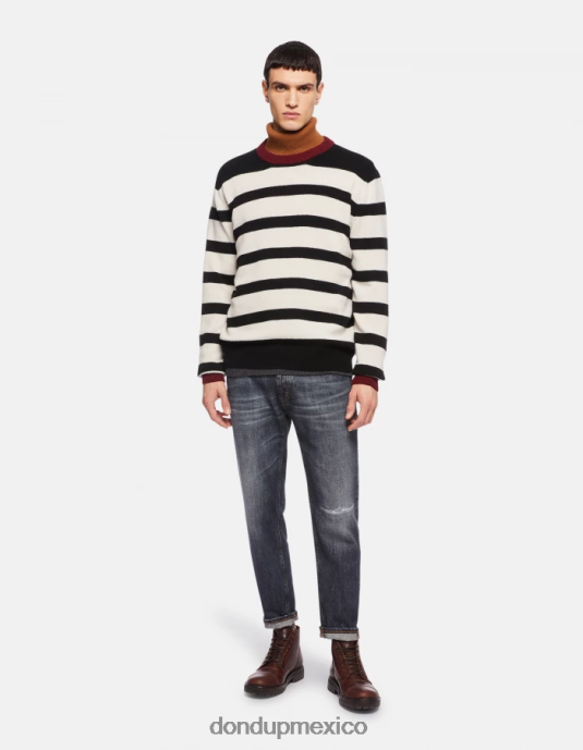 azul DONDUP hombres vaqueros Brighton de denim rígido con corte carrot vestir D0VXD657