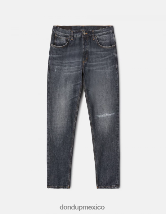 azul DONDUP hombres vaqueros Brighton de denim rígido con corte carrot vestir D0VXD657