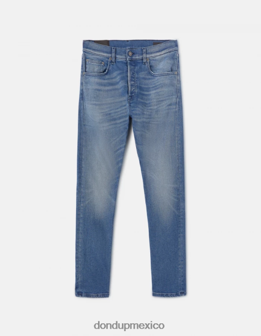 azul DONDUP hombres vaqueros Icon de corte regular en denim elástico vestir D0VXD628