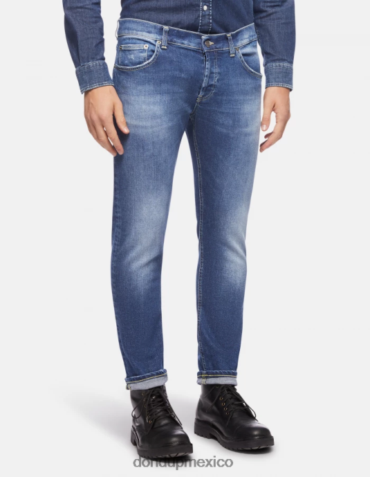 azul DONDUP hombres vaqueros mius slim de denim elástico vestir D0VXD616