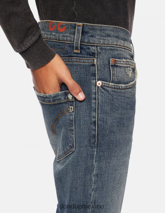 azul DONDUP hombres vaqueros mius slim de denim elástico vestir D0VXD622
