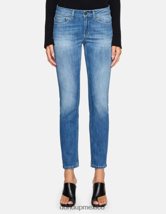 azul DONDUP mujer Vaqueros ajustados Monroe en denim elástico vestir D0VXD37