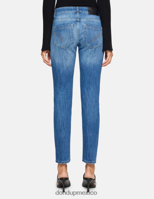azul DONDUP mujer Vaqueros ajustados Monroe en denim elástico vestir D0VXD37