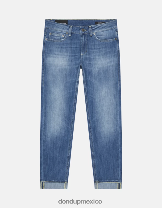 azul DONDUP mujer Vaqueros ajustados Monroe en denim elástico vestir D0VXD37
