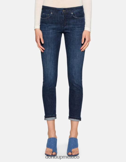 azul DONDUP mujer Vaqueros ajustados Monroe en denim elástico vestir D0VXD66