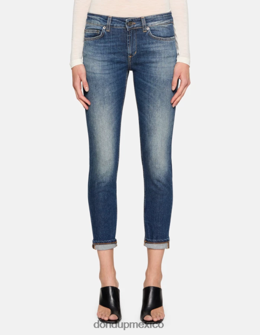 azul DONDUP mujer Vaqueros ajustados Monroe en denim elástico vestir D0VXD77