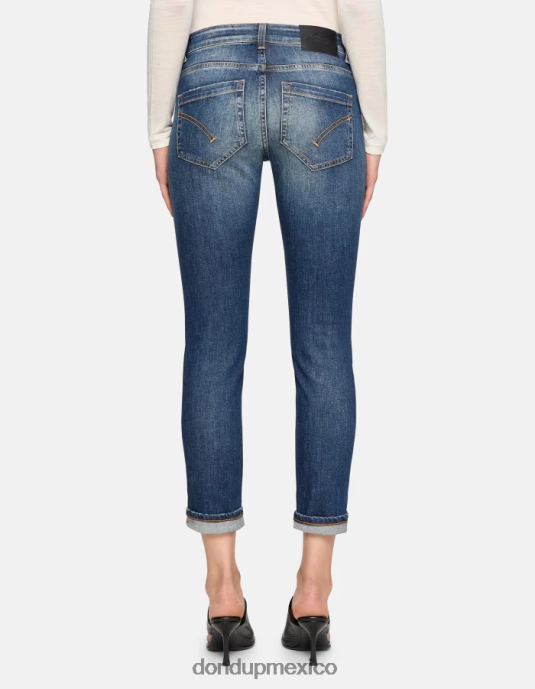 azul DONDUP mujer Vaqueros ajustados Monroe en denim elástico vestir D0VXD77