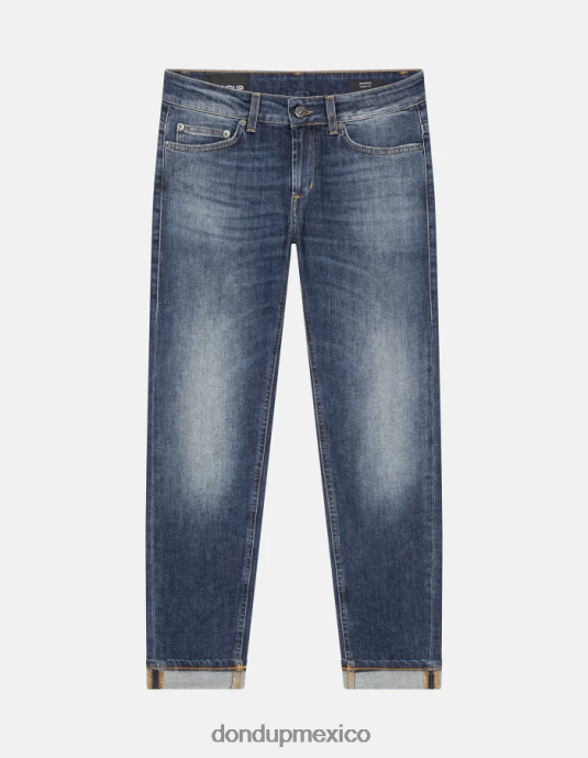 azul DONDUP mujer Vaqueros ajustados Monroe en denim elástico vestir D0VXD77
