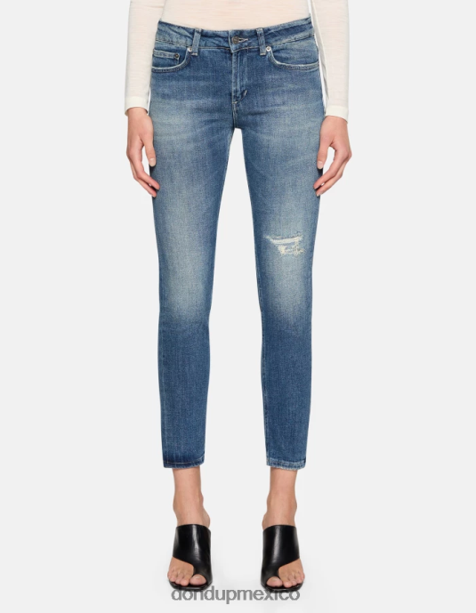 azul DONDUP mujer Vaqueros ajustados Monroe en denim elástico vestir D0VXD86