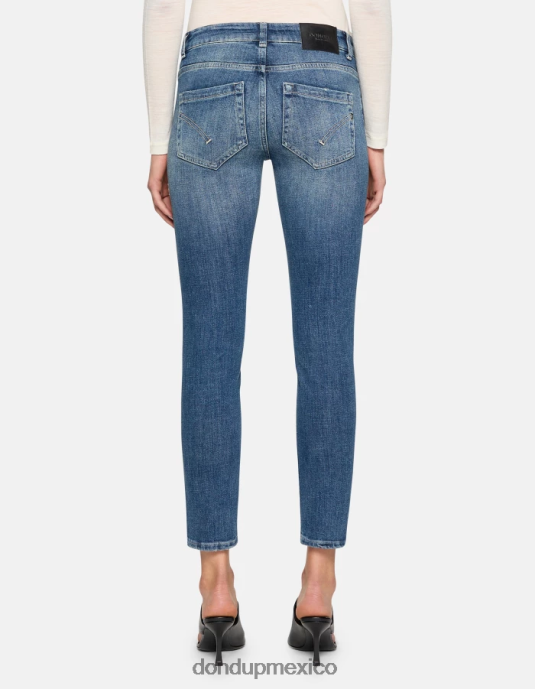 azul DONDUP mujer Vaqueros ajustados Monroe en denim elástico vestir D0VXD86