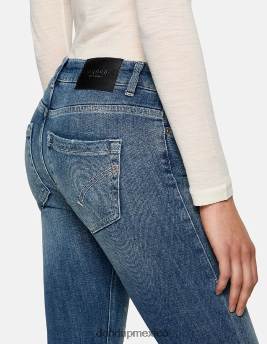 azul DONDUP mujer Vaqueros ajustados Monroe en denim elástico vestir D0VXD86