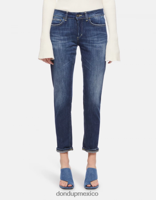 azul DONDUP mujer Vaqueros ajustados Monroe en denim elástico vestir D0VXD88