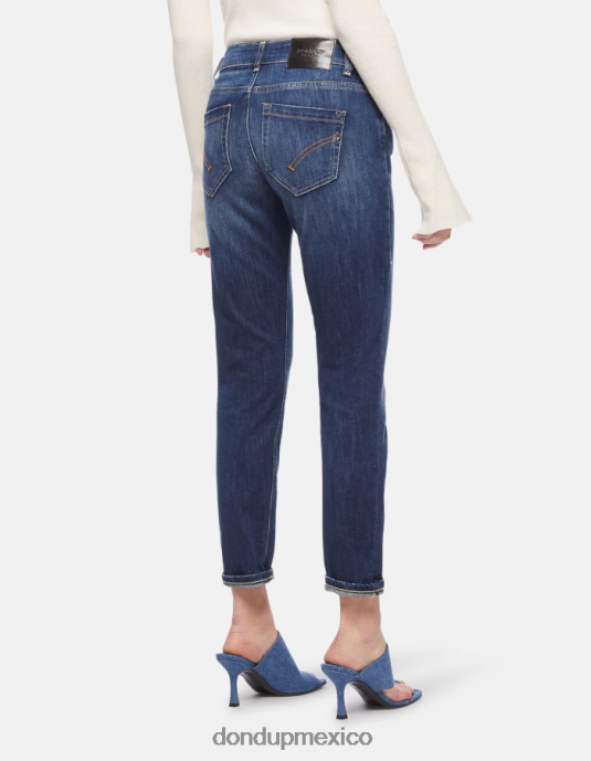 azul DONDUP mujer Vaqueros ajustados Monroe en denim elástico vestir D0VXD88