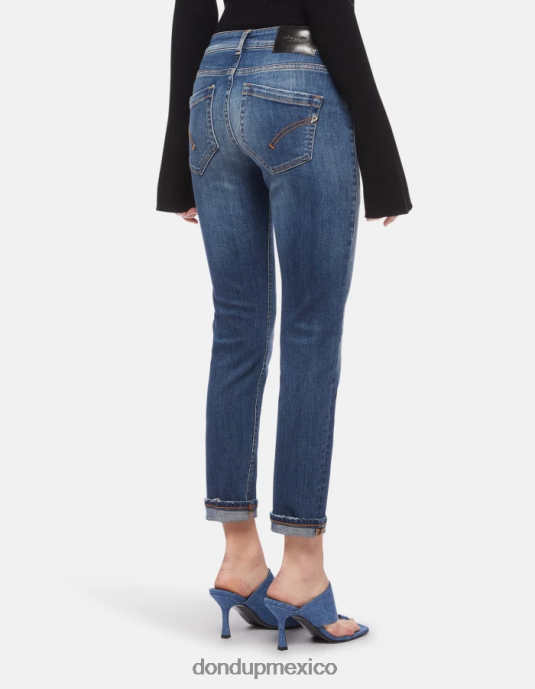 azul DONDUP mujer Vaqueros ajustados Monroe en denim elástico vestir D0VXD95