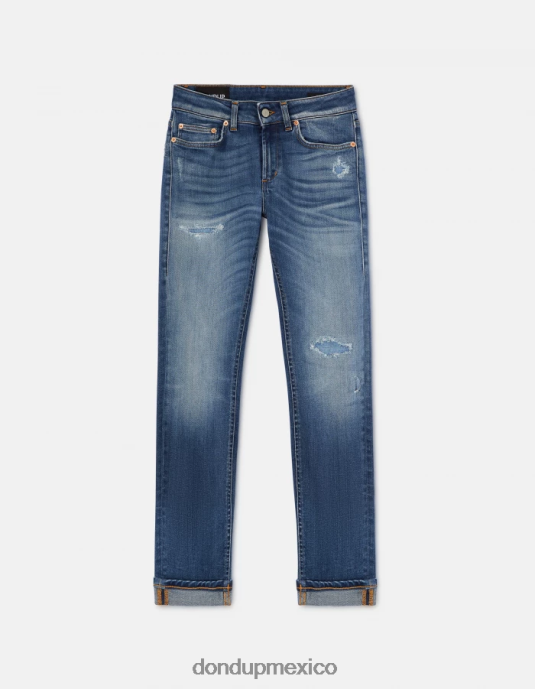 azul DONDUP mujer Vaqueros ajustados Monroe en denim elástico vestir D0VXD95