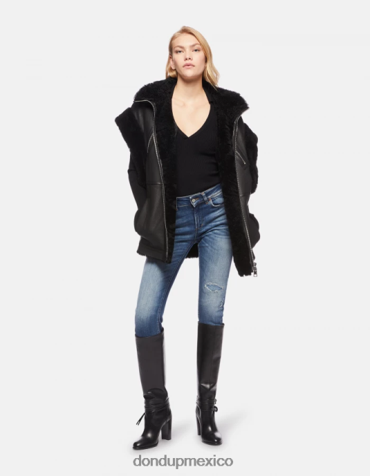 azul DONDUP mujer Vaqueros ajustados Monroe en denim elástico vestir D0VXD95