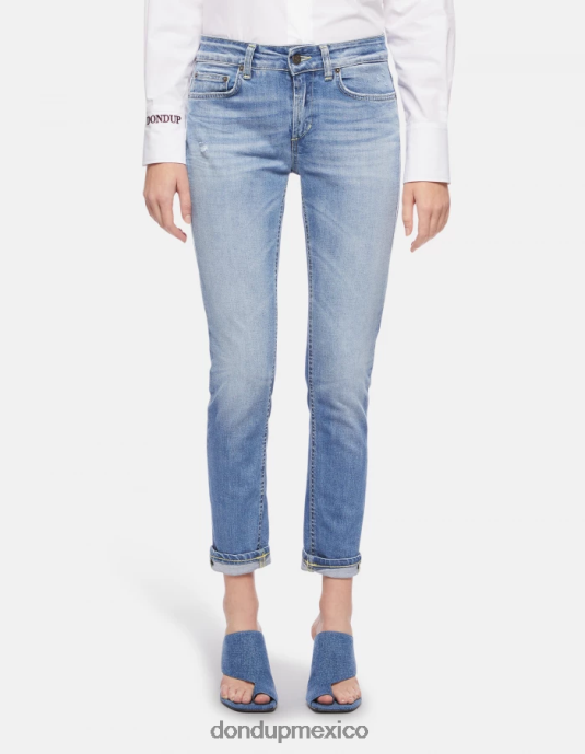 azul DONDUP mujer Vaqueros ajustados Monroe en denim elástico vestir D0VXD99