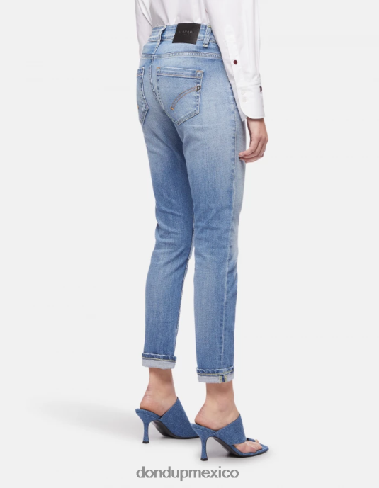 azul DONDUP mujer Vaqueros ajustados Monroe en denim elástico vestir D0VXD99