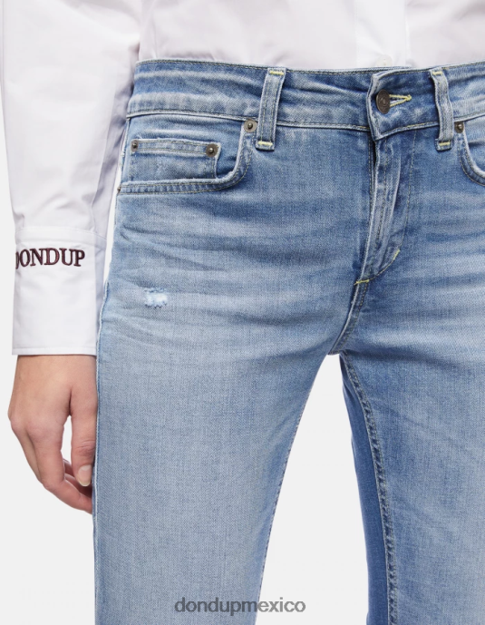 azul DONDUP mujer Vaqueros ajustados Monroe en denim elástico vestir D0VXD99
