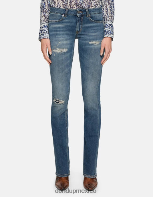 azul DONDUP mujer Vaqueros bootcut lola en denim elástico vestir D0VXD43