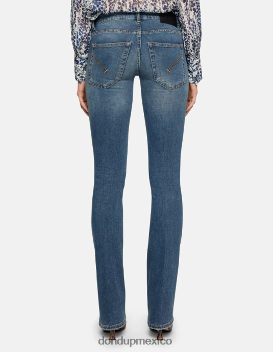 azul DONDUP mujer Vaqueros bootcut lola en denim elástico vestir D0VXD43
