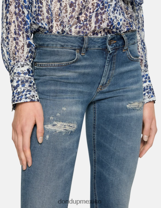 azul DONDUP mujer Vaqueros bootcut lola en denim elástico vestir D0VXD43