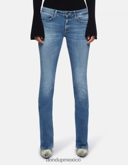 azul DONDUP mujer Vaqueros bootcut lola en denim elástico vestir D0VXD97