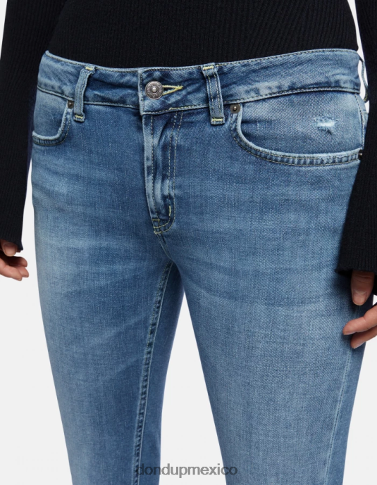 azul DONDUP mujer Vaqueros bootcut lola en denim elástico vestir D0VXD97