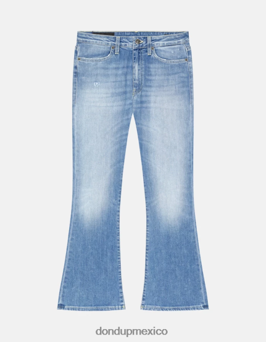 azul DONDUP mujer Vaqueros bootcut súper ajustados Mandy en denim elástico vestir D0VXD52
