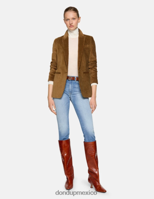 azul DONDUP mujer Vaqueros bootcut súper ajustados Mandy en denim elástico vestir D0VXD52