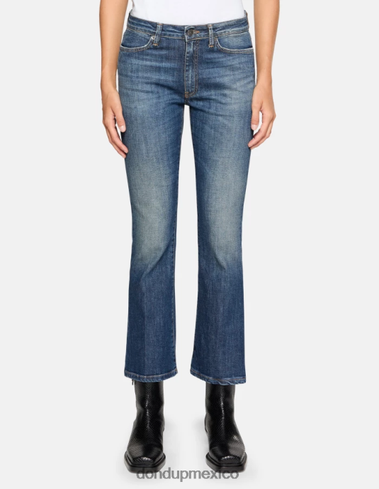 azul DONDUP mujer Vaqueros bootcut súper ajustados Mandy en denim elástico vestir D0VXD56