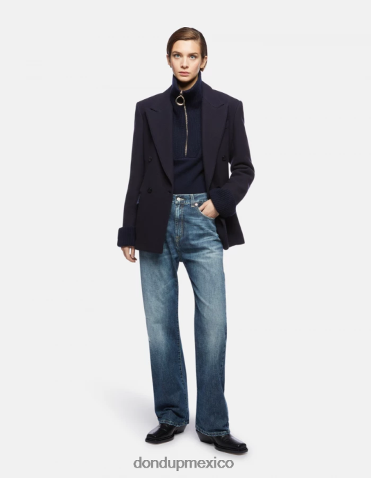 azul DONDUP mujer Vaqueros holgados Yara en denim con orillo rígido vestir D0VXD118