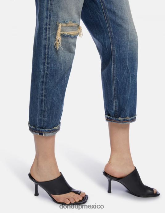 azul DONDUP mujer Vaqueros koons holgados de denim con orillo rígido vestir D0VXD110