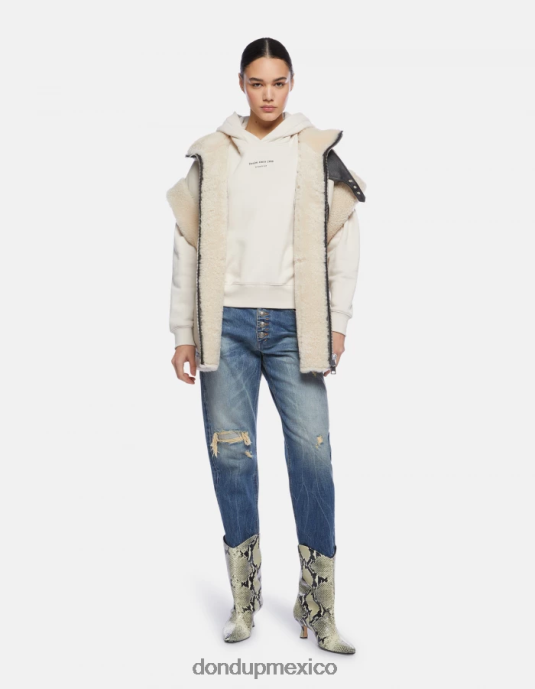 azul DONDUP mujer Vaqueros koons holgados de denim con orillo rígido vestir D0VXD110