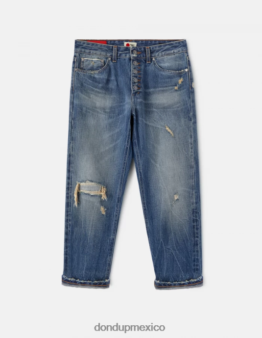 azul DONDUP mujer Vaqueros koons holgados de denim con orillo rígido vestir D0VXD110