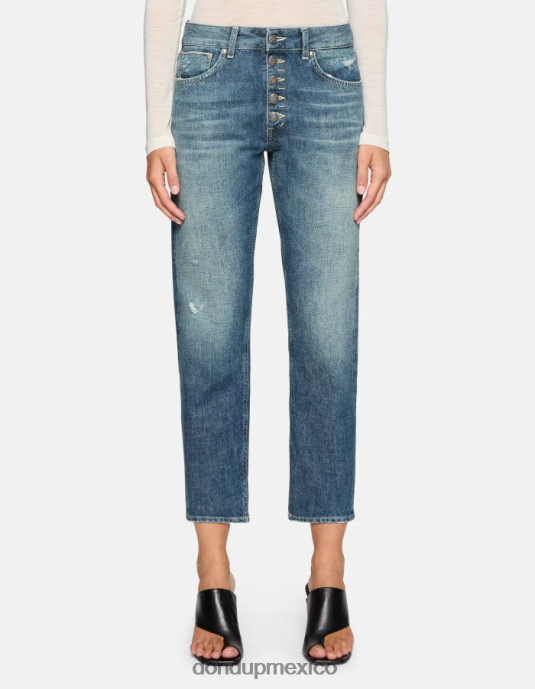 azul DONDUP mujer Vaqueros koons holgados de denim con orillo rígido vestir D0VXD98