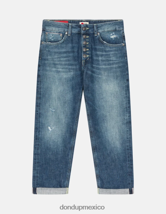 azul DONDUP mujer Vaqueros koons holgados de denim con orillo rígido vestir D0VXD98