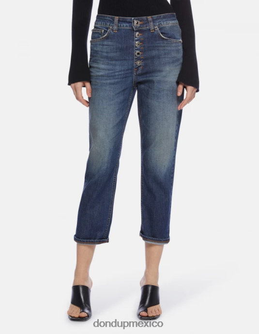 azul DONDUP mujer Vaqueros koons holgados de denim elástico vestir D0VXD109