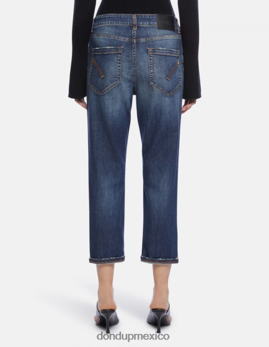 azul DONDUP mujer Vaqueros koons holgados de denim elástico vestir D0VXD109